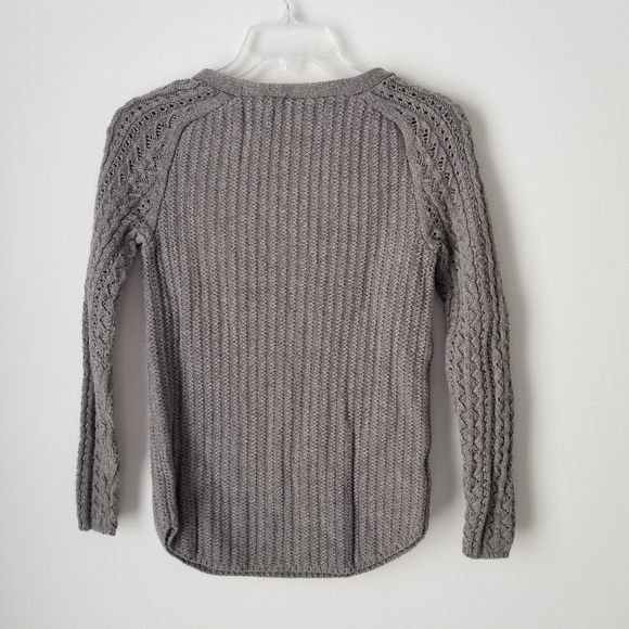 LOFT Gray Cable Knit Sweater Size XS - Picture 8 of 10